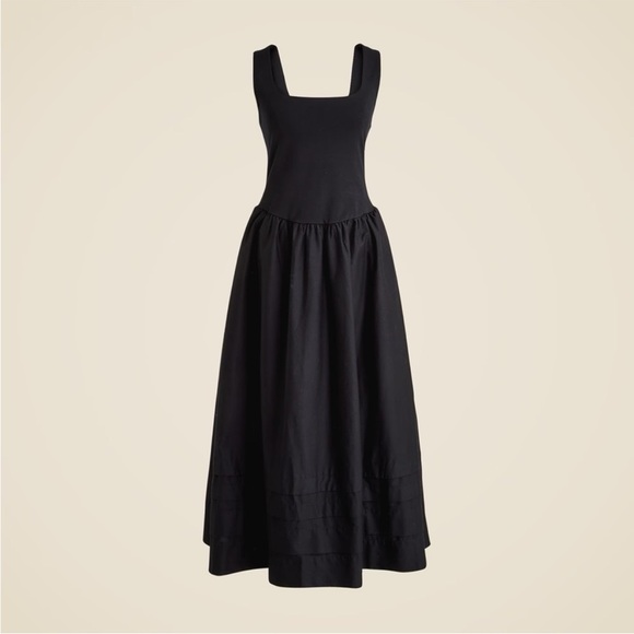 J. Crew Black Drop waist mixy dress black - Picture 4 of 7